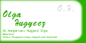 olga hugyecz business card